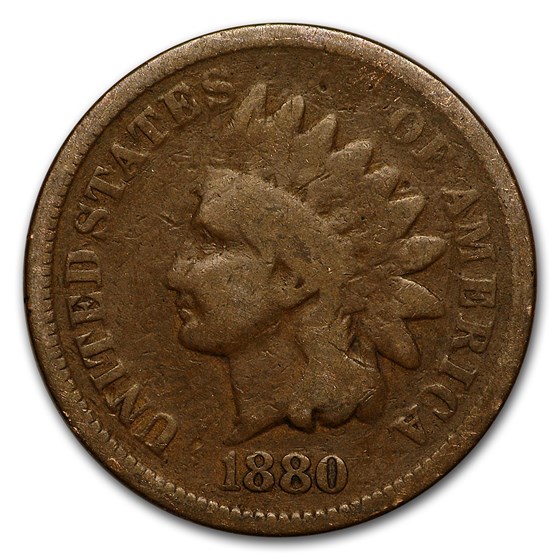 1880 Indian Head Cent Good+ 1880 Indian Head Cent Good+